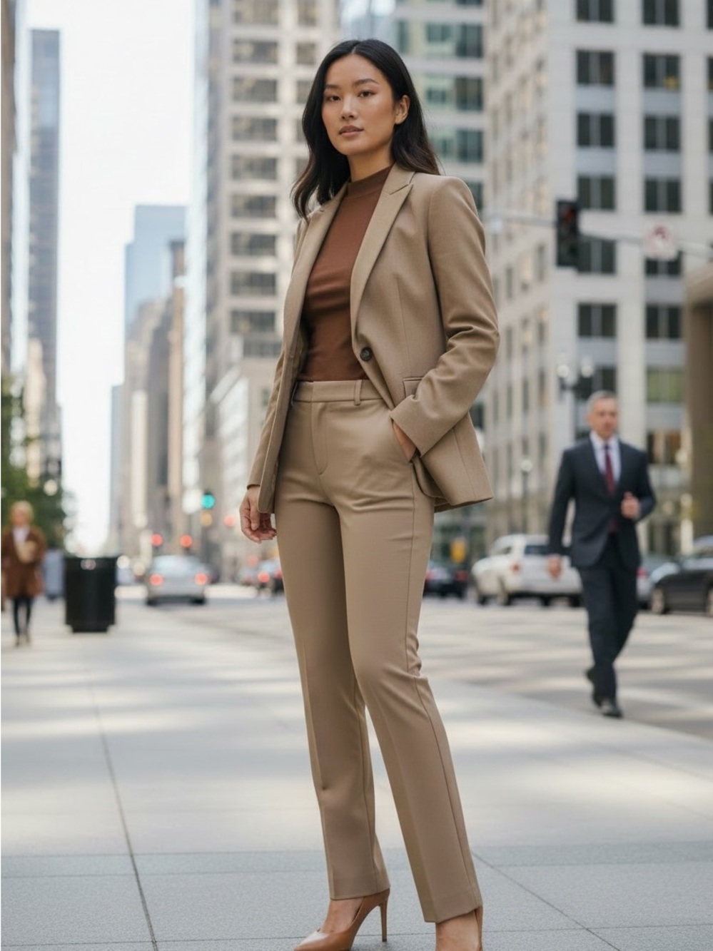 BR Women's Pant Suit Set - Plateau Beige